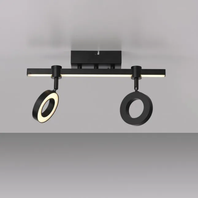 LED Deckenleuchte schwarz Smarthome dimmbar Fernbedienung App