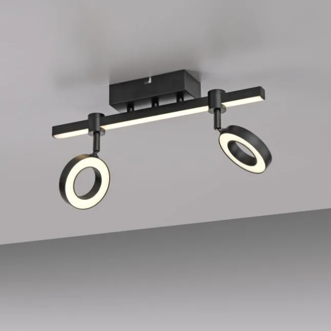 LED Deckenleuchte schwarz Smarthome dimmbar Fernbedienung App