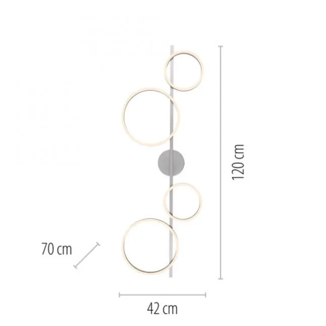 LED Deckenleuchte silber dimmbar in 3 Stufen Ringform Memoryfunktion