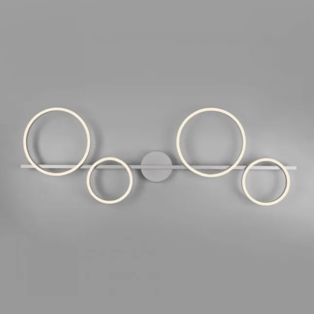 LED Deckenleuchte silber dimmbar in 3 Stufen Ringform Memoryfunktion