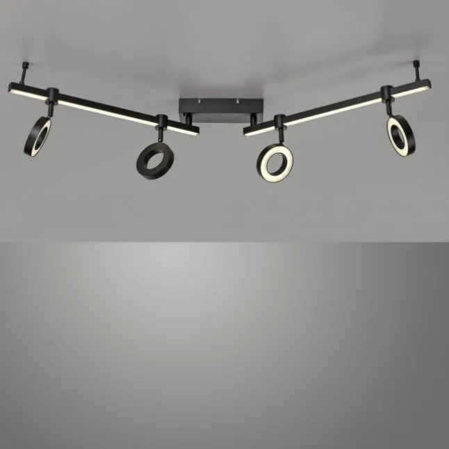 LED Deckenleuchte Smarthome schwarz dimmbar Fernbedienung App