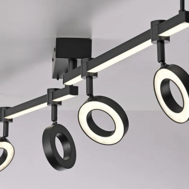 LED Deckenleuchte Smarthome schwarz dimmbar Fernbedienung App