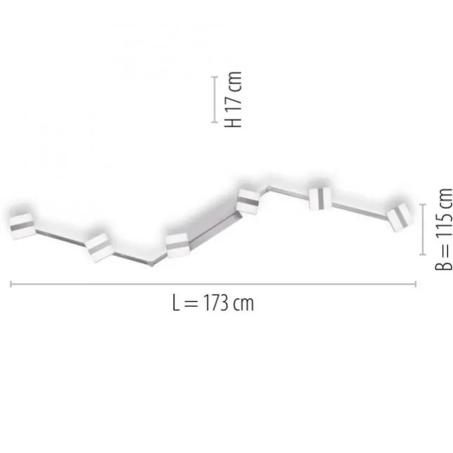 LED-Deckenleuchte, Smart Home, LOLAsmart, CCT, RGB, dimmbar, Fernbedienung, 6-flammig
