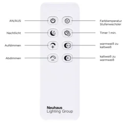 LED Deckenleuchte, stahlfarben, dimmbar, CCT, modern, 110cm lang