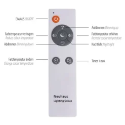 LED Deckenleuchte, stahlfarben, rechteckig, Sternenhimmel-Optik, dimmbar