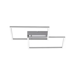 LED-Deckenleuchte, stahlfarben, modern, 2 Leuchtrahmen, CCT-Steuerung