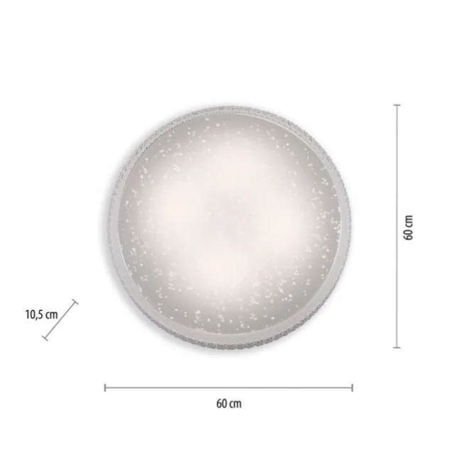 LED-Deckenleuchte, Sternenhimmeloptik, Ø 60mm, Lichtfarbsteuerung, dimmbar