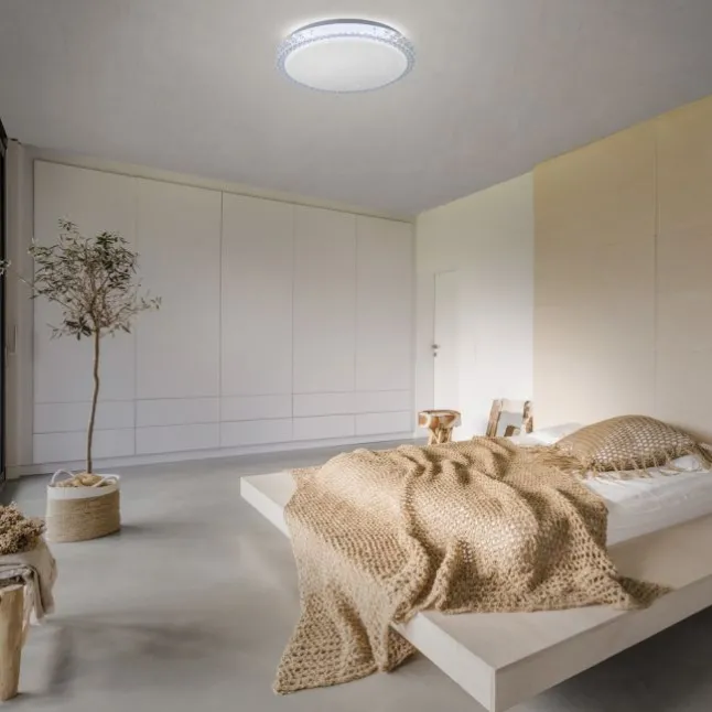 LED-Deckenleuchte, Sternenhimmeloptik, Lichtfarbsteuerung, Memory Funktion