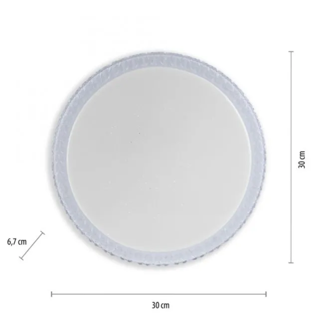 LED-Deckenleuchte, Sternenhimmeloptik, Lichtfarbsteuerung, Memory Funktion