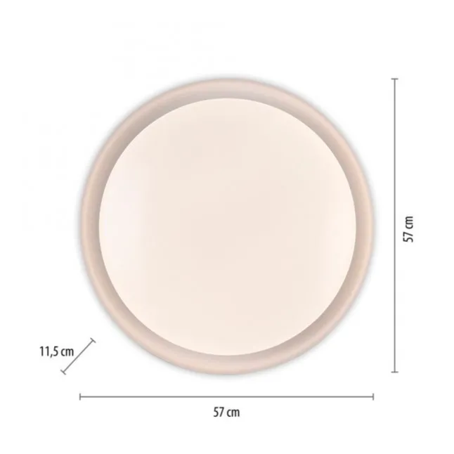 LED Deckenleuchte weiß D=58cm dimmbar Fernbedienung CCT