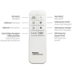 LED Deckenleuchte, weiß, dimmbar, Fernbedienung, Memory, rund