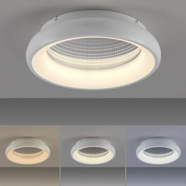 LED Deckenleuchte weiß mit Tunneleffekt dimmbar Fernbedienung CCT