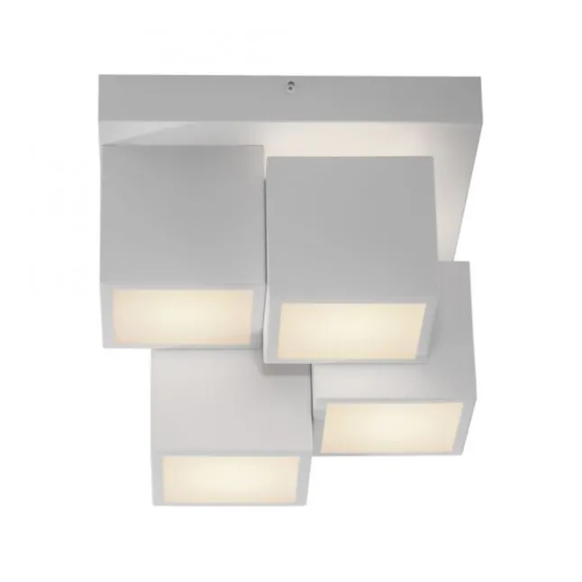 LED Deckenleuchte weiß modern Würfel Form warmweiß Wohnzimmer