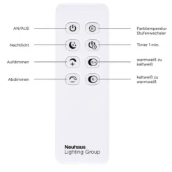 LED-Deckenleuchte, 110x25cm, Fernbedienung, dimmbar, Holzdekor, CCT Farbmanagement,