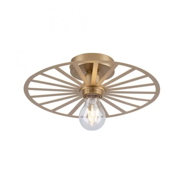 LED Deckenleuchte 30x30 messing matt farbig rund Speichenoptik Wandlampe