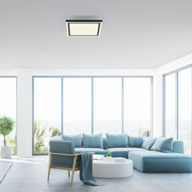 LED Deckenleuchte 30x30 schwarz dimmbar CCT steuerbar über App
