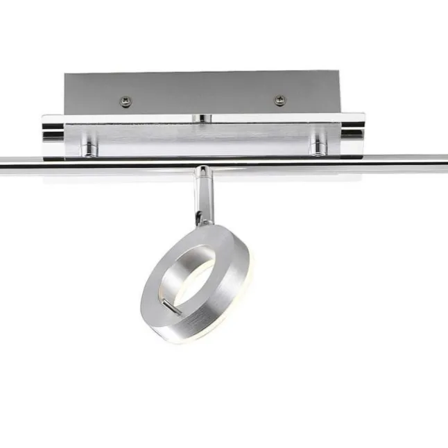 LED-Deckenstrahler, Aluminium, 3 Leuchtköpfe, warmweiße Lichtfarbe, modern