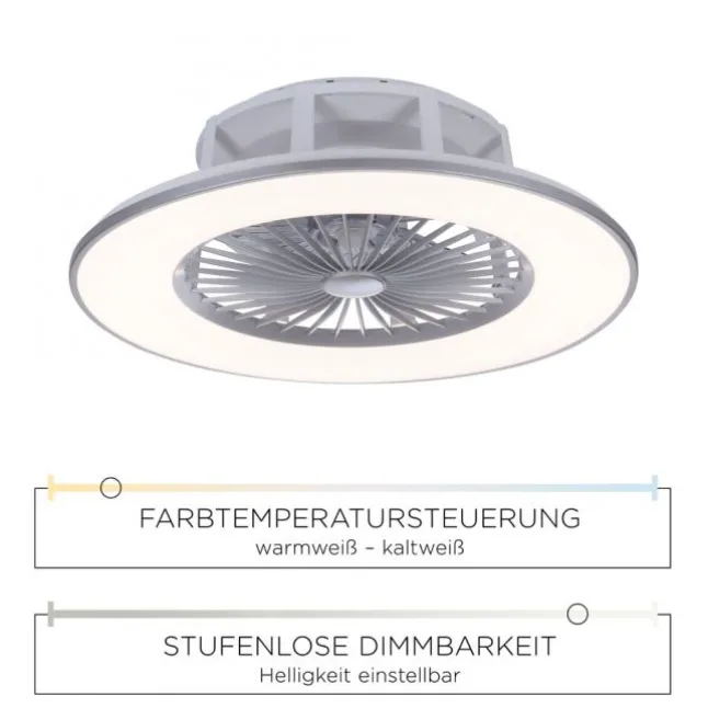 LED-Deckenventilator, Fernbedienung, CCT, Ventilator, Timer, Geschwindigkeit einstellbar