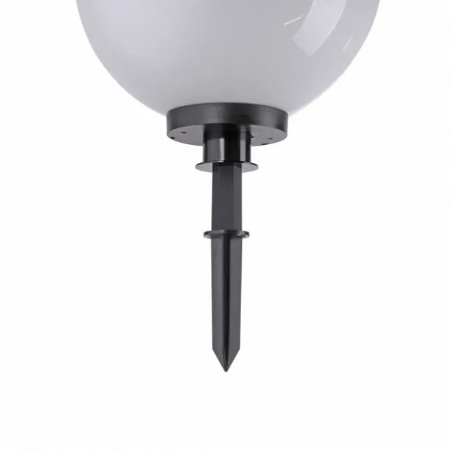 LED Kugelleuchte 2er Set 40x40x71cm weiß mit Kabel und Spieß Außenlampe