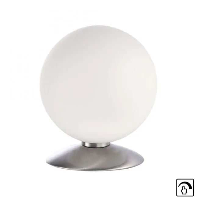LED-Kugelleuchte, Tischleuchte, warmweißer Lichtfarbe, Touchdimmer, blendfrei