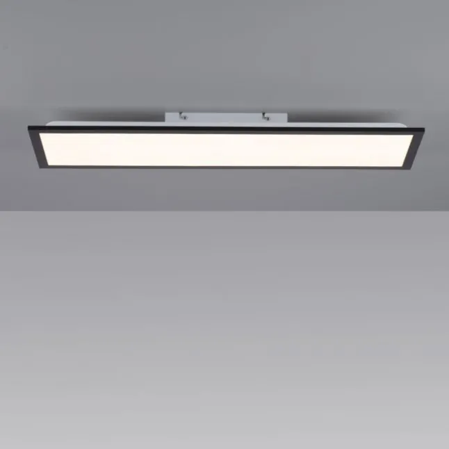 LED Panel, Deckenleuchte, flach, schwarz, rechteckig