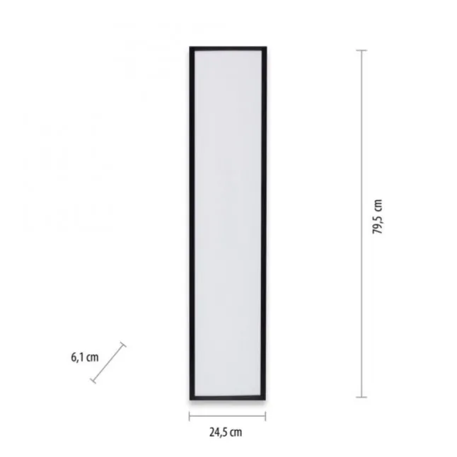 LED Panel, Deckenleuchte, flach, schwarz, rechteckig