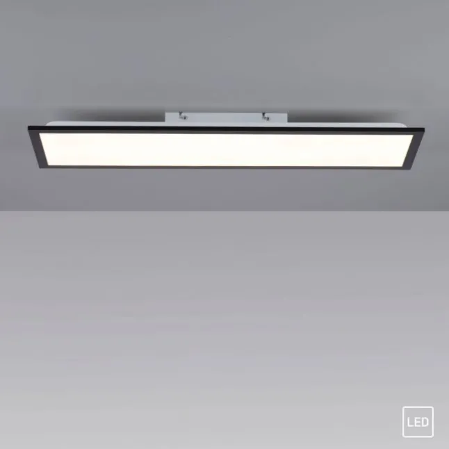 LED Panel, Deckenleuchte, flach, schwarz, rechteckig