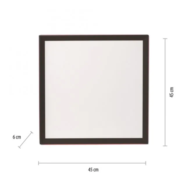 LED Panel, Deckenleuchte, schwarz, Fernbedienung, dimmbar