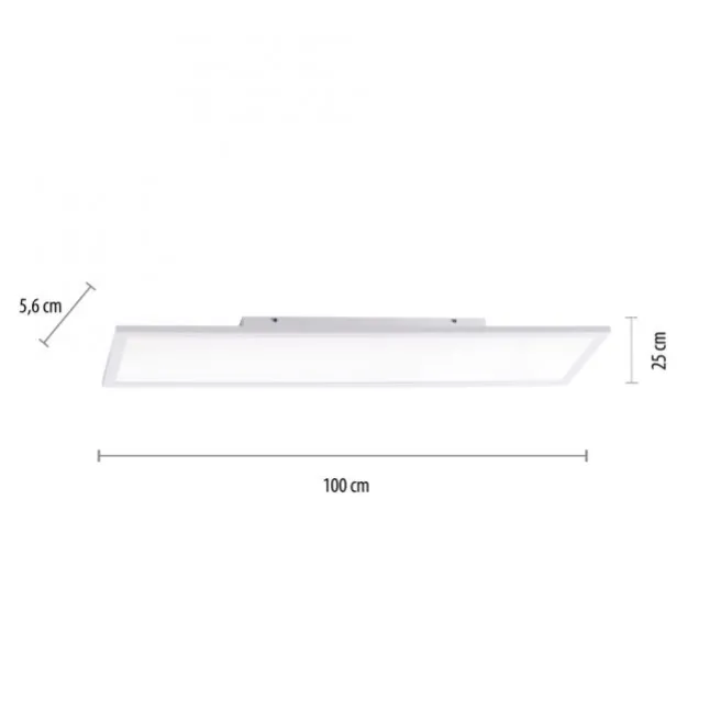 LED Panel, Deckenleuchte, weiß, 100x25 cm, dimmbar, Smart-Home