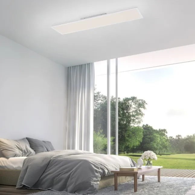 LED Panel, Deckenleuchte, weiß, 100x25 cm, dimmbar, Smart-Home