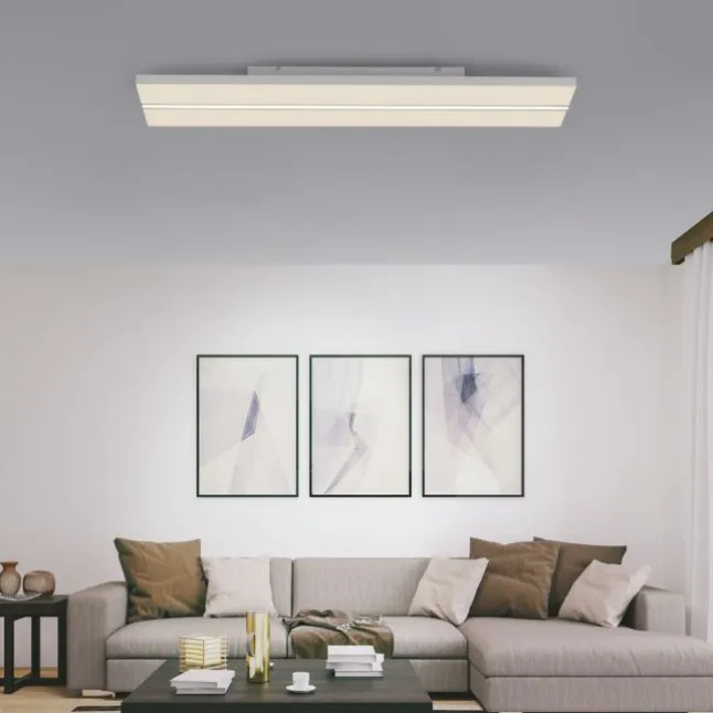 LED Panel, Deckenleuchte, 100x25cm, modern, Fernbedienung