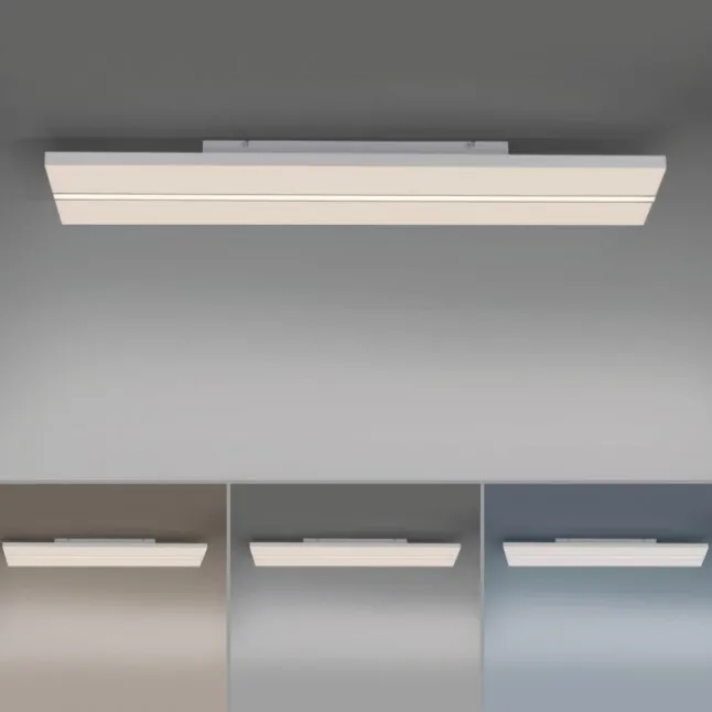 LED Panel, Deckenleuchte, 100x25cm, modern, Fernbedienung
