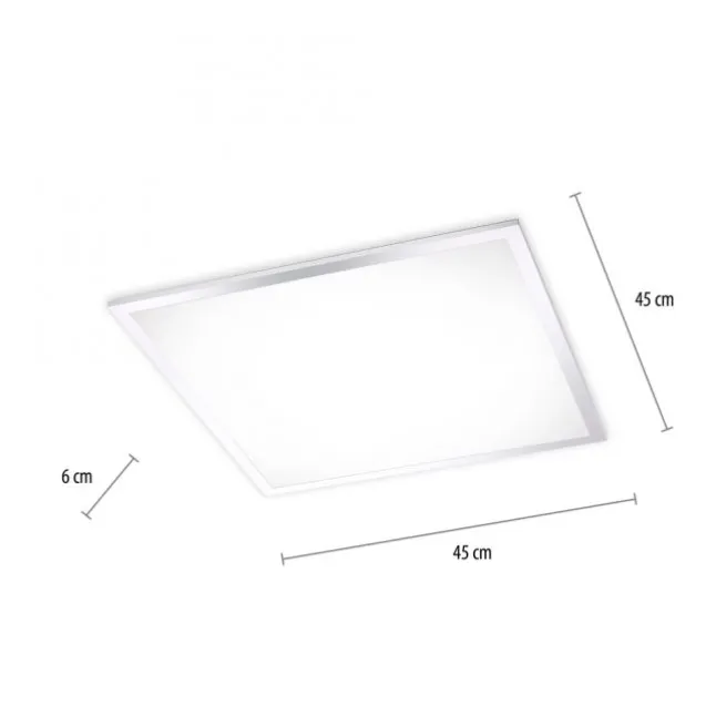 LED-Panel, Rahmen chrom , IP44, Badezimmer Panel, 45x45cm, CCT