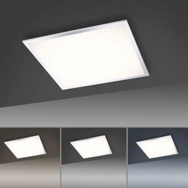LED-Panel, Rahmen chrom , IP44, Badezimmer Panel, 45x45cm, CCT
