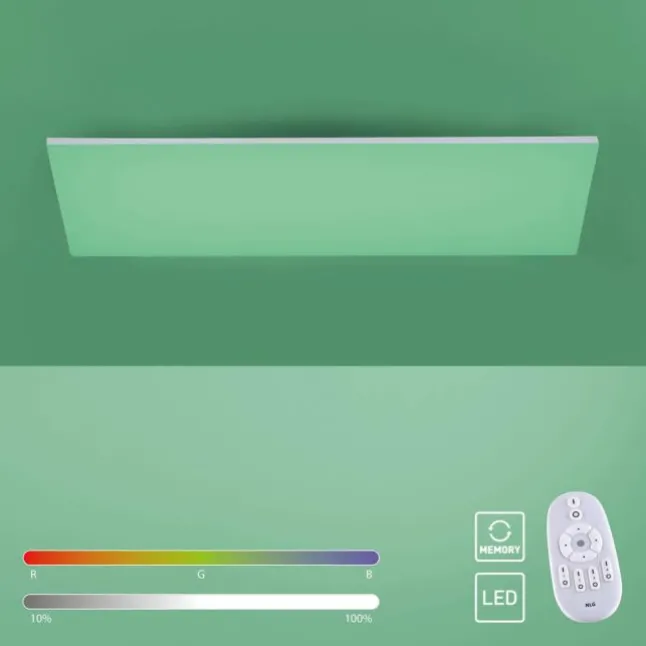 LED-Panel, weiß, 60x30cm, rahmenlos, Farbsteuerung, Dimmfunktion