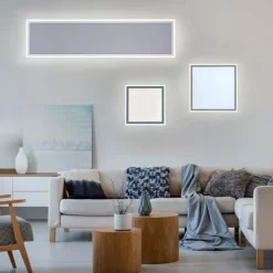 LED Panel, weiß, 121x31cm, Serienschalter, dimmbar, blendfrei