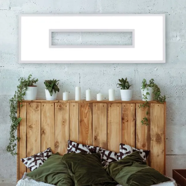 LED Panel, 120x40 cm, Cut-Outs, dimmbar, Fernbedienung, RGB+W
