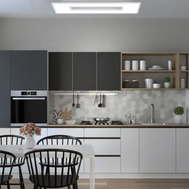 LED Panel, 120x40 cm, Cut-Outs, dimmbar, Fernbedienung, RGB+W