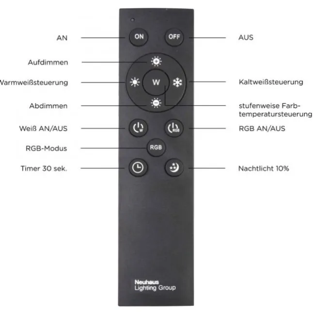 LED-Pendelleuchte, alufarben, Fernbedienung, RGB, CCT, Memory