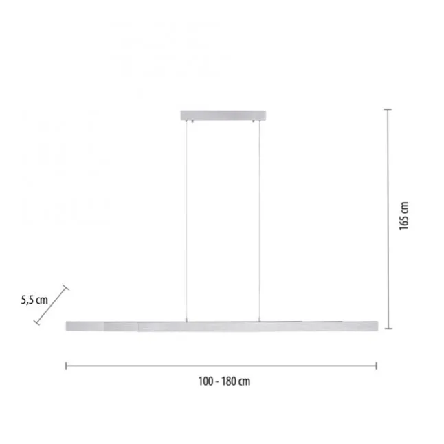 LED-Pendelleuchte, aluminium, höhenverstellbar, ausziehbar
