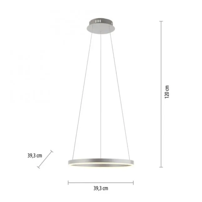 LED Pendelleuchte aluminium rund Ø40cm dimmbar Switchmo warmweiß
