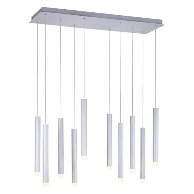 LED-Pendelleuchte Alu silber warmweiß, IP20, Innenleuchte