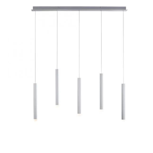 LED-Pendelleuchte Alu silber warmweiß, IP20, Innenleuchte