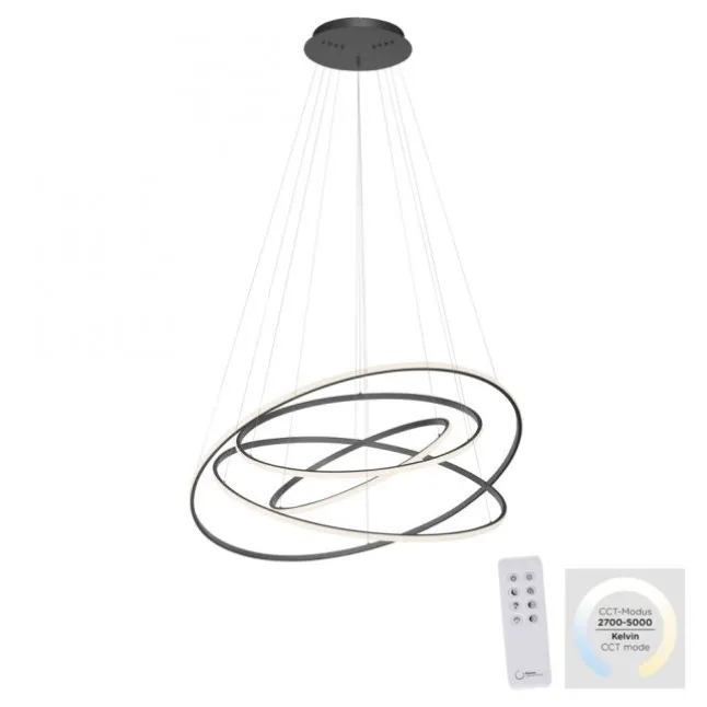 LED Pendelleuchte anthrazit dimmbar CCT Memoryfunktion höhenverstellbar