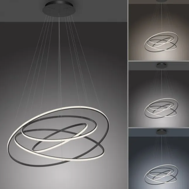 LED Pendelleuchte anthrazit dimmbar CCT Memoryfunktion höhenverstellbar