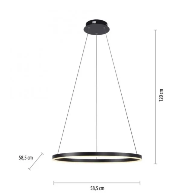 LED Pendelleuchte anthrazit rund Ø60cm dimmbar Switchmo warmweiß