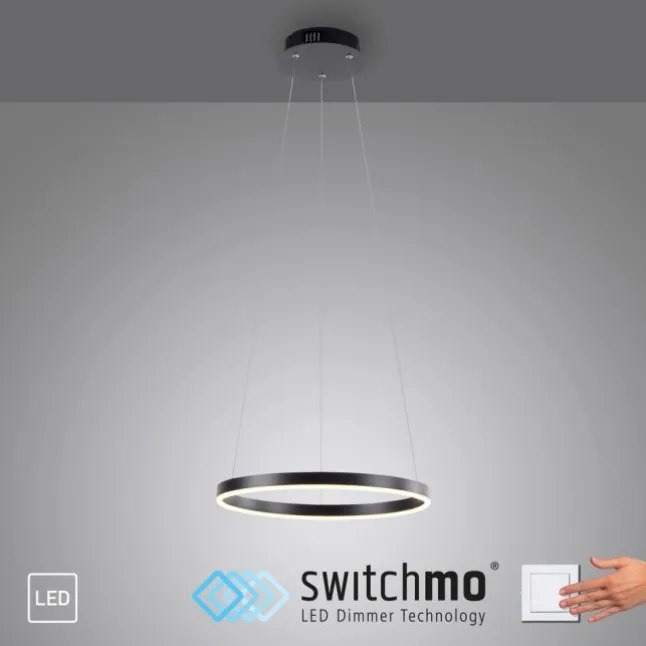 LED Pendelleuchte anthrazit rund Ø40cm dimmbar Switchmo warmweiß