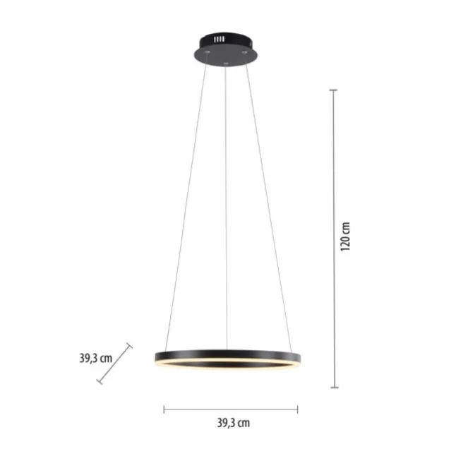 LED Pendelleuchte anthrazit rund Ø40cm dimmbar Switchmo warmweiß