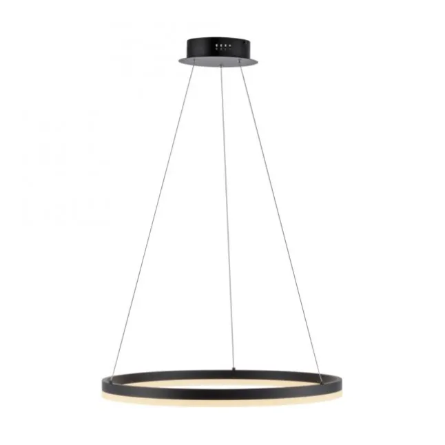 LED Pendelleuchte, anthrazit, runde Form, dimmbar, Memory Funktion, modern