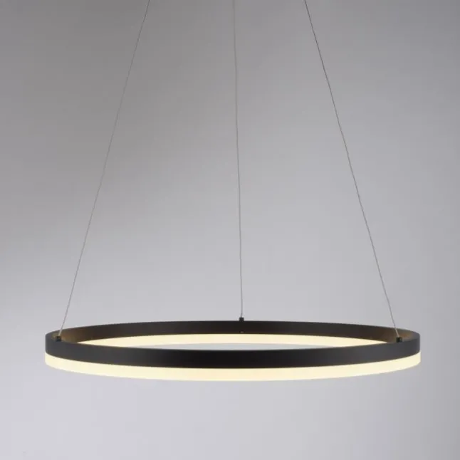 LED Pendelleuchte, anthrazit, runde Form, dimmbar, Memory Funktion, modern